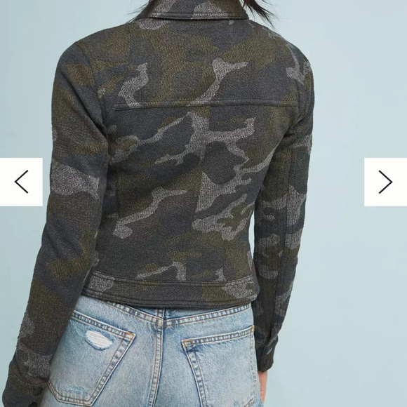Anthropologie Camouflage Women's Moto Jacket - Picture 2 of 4